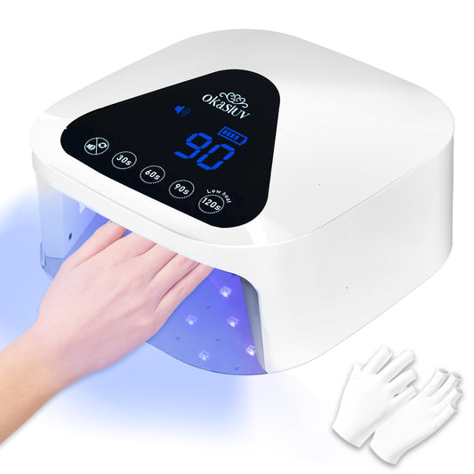UV LED Nail Lamp – Cordless with Gloves & Mirror Base